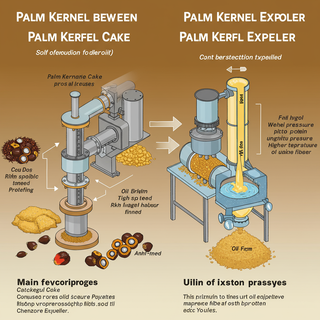 What is the difference between palm kernel cake and palm kernel expeller?