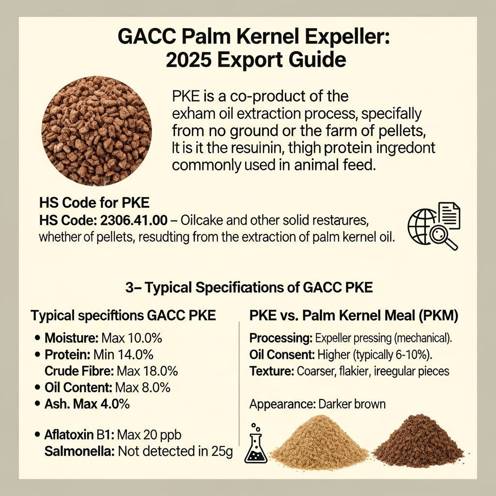 GACC Palm Kernel Expeller: 7 Vital Specs & Export Guide (2026) GACC Palm Kernel Expeller